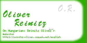 oliver reinitz business card